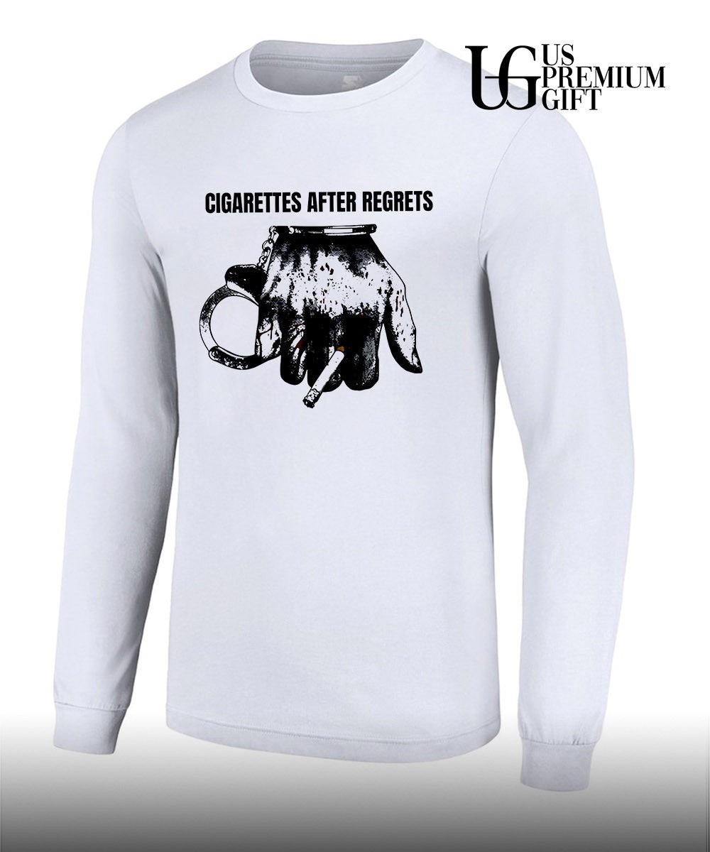 Cigarettes after regrests handcuffed arm smoking shirt Unisex