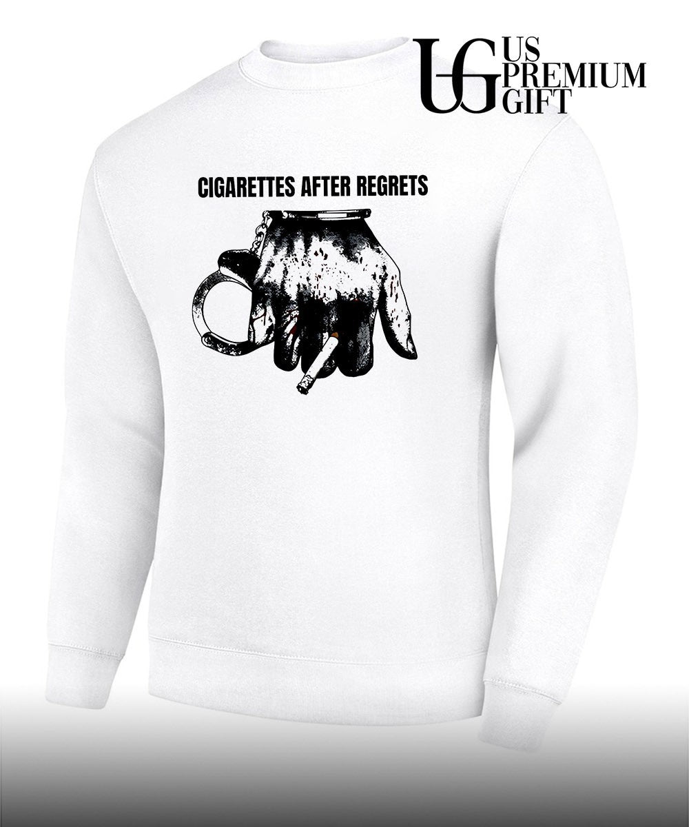 Cigarettes after regrests handcuffed arm smoking shirt Unisex