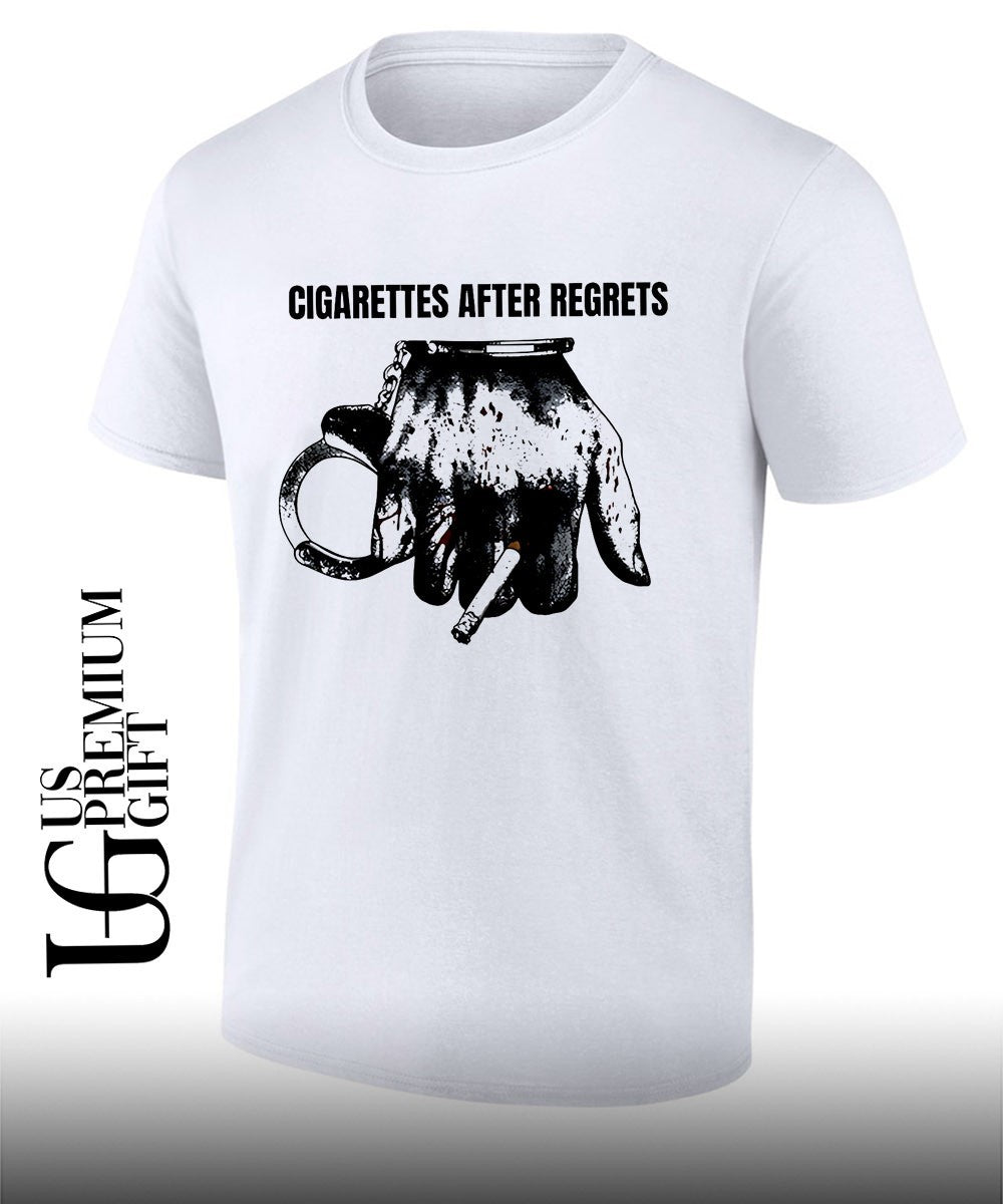Cigarettes after regrests handcuffed arm smoking shirt Unisex