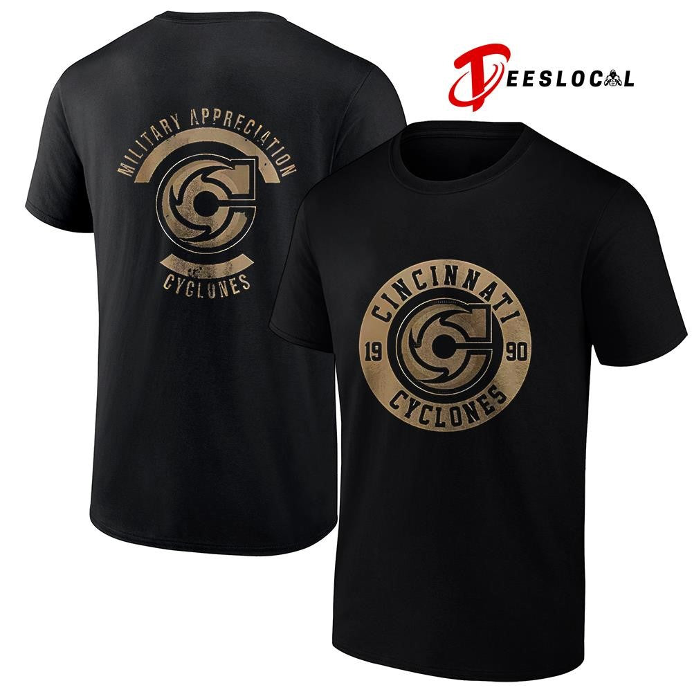 Cincinnati Cyclones x Military Appreciation logo shirt Unisex