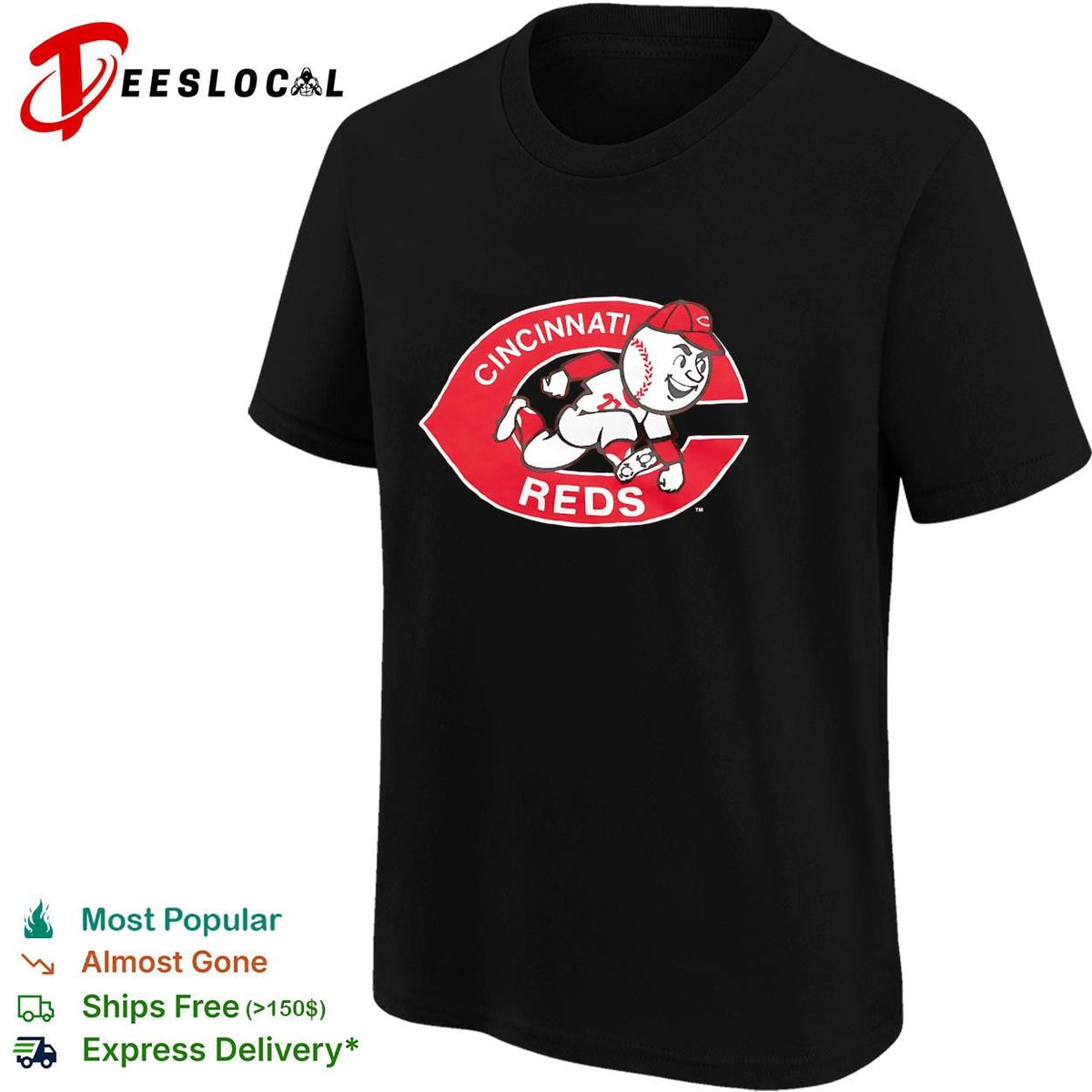 Cincinnati Reds classic Mr. mascot baseball logo shirt Unisex