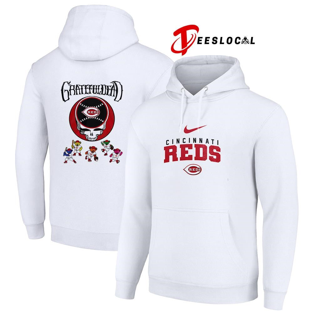 Cincinnati Reds x Grateful Dead bear mascot shirt Unisex