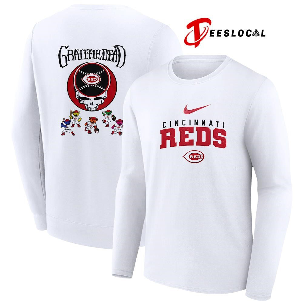 Cincinnati Reds x Grateful Dead bear mascot shirt Unisex