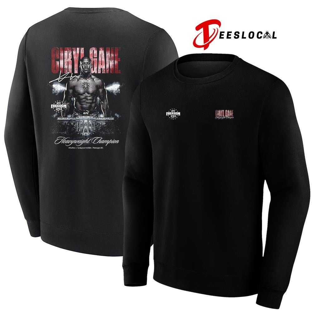 Ciryl Gane UFC Freedom 250 and new Men’s lightweight champion signature shirt Unisex