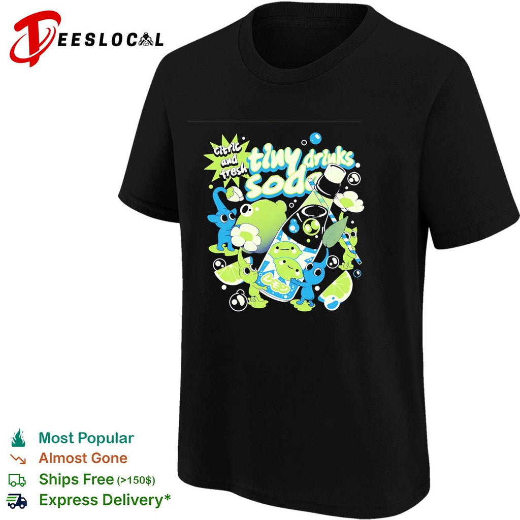 Citric tiny drinks soda frog cartoon cute kawaii shirt Unisex