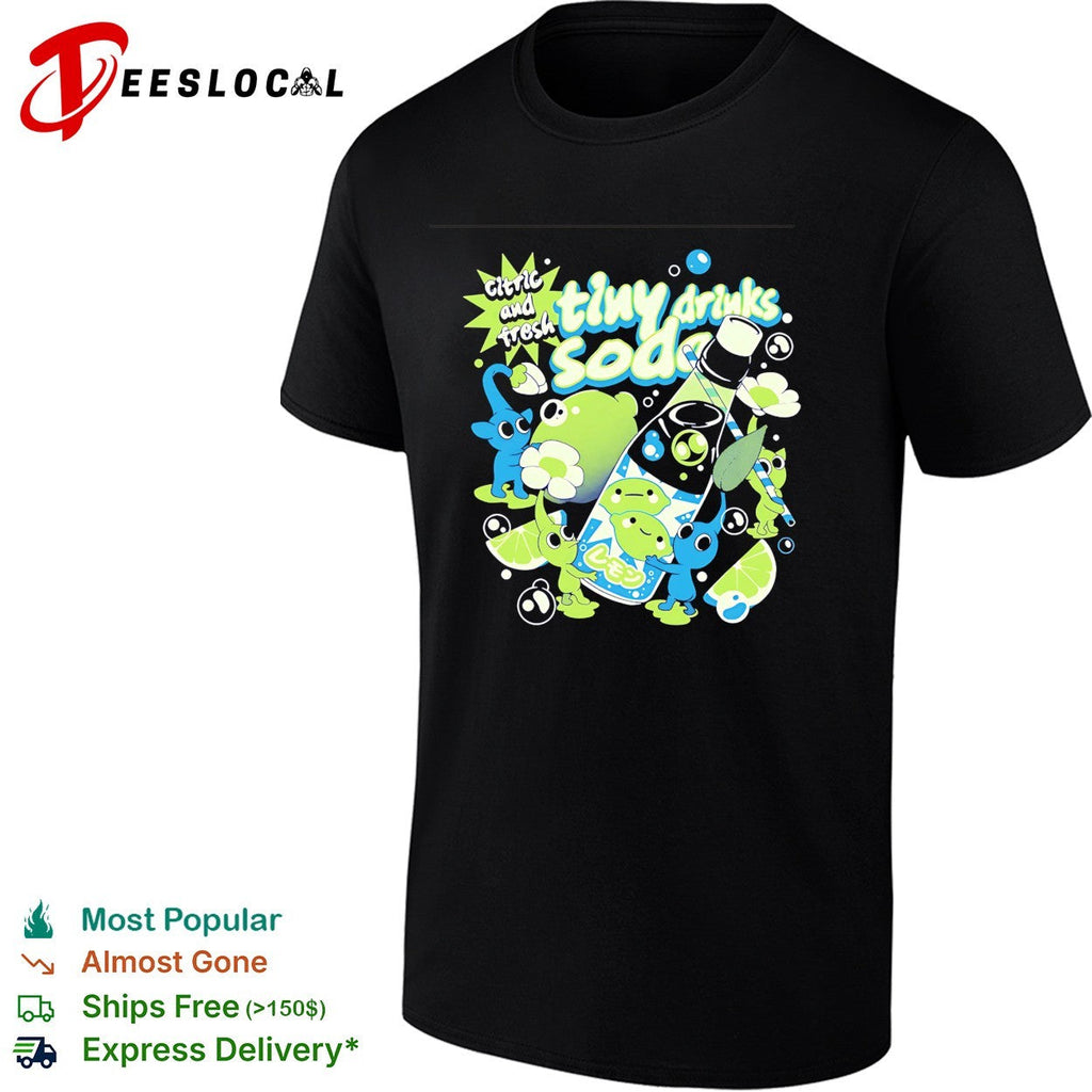 Citric tiny drinks soda frog cartoon cute kawaii shirt Unisex