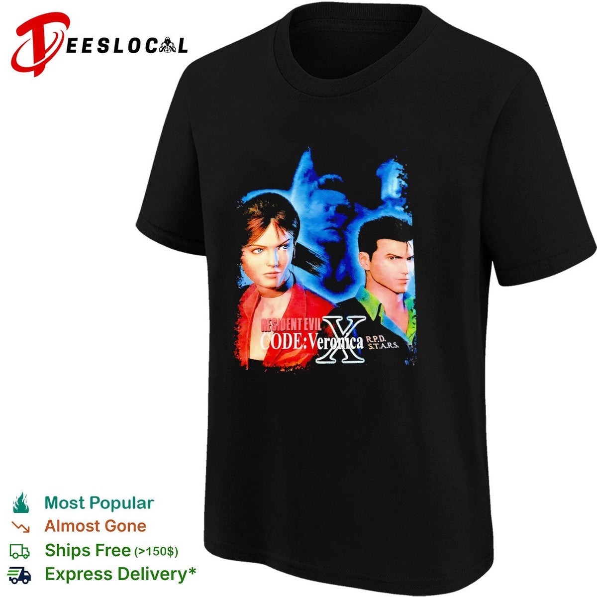 Claire Redfield Chris Redfield Albert Wesker Resident Evil Code Veronica X shirt Unisex