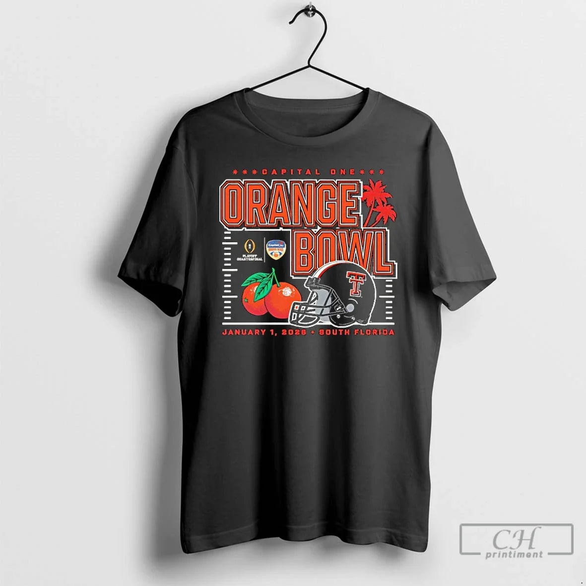 Classic Texas Tech Red Raiders American Football 2026 Capital One Orange Bow T Shirts Sweater