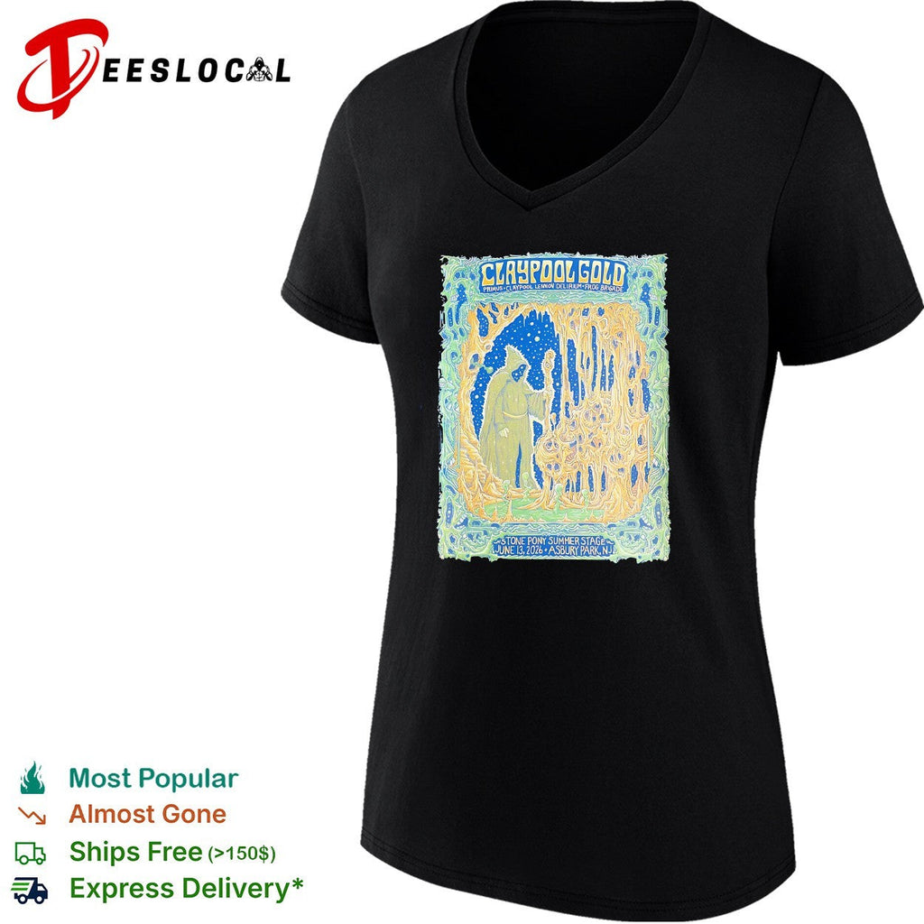 Claypool Gold Primus Claypool Lennon Delirium and Frog Brigade Asbury Park 2026 shirt Unisex