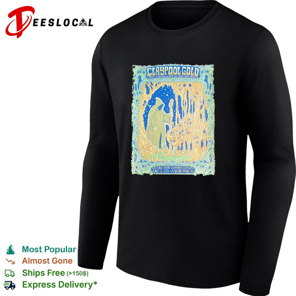 Claypool Gold Primus Claypool Lennon Delirium and Frog Brigade Asbury Park 2026 shirt Unisex