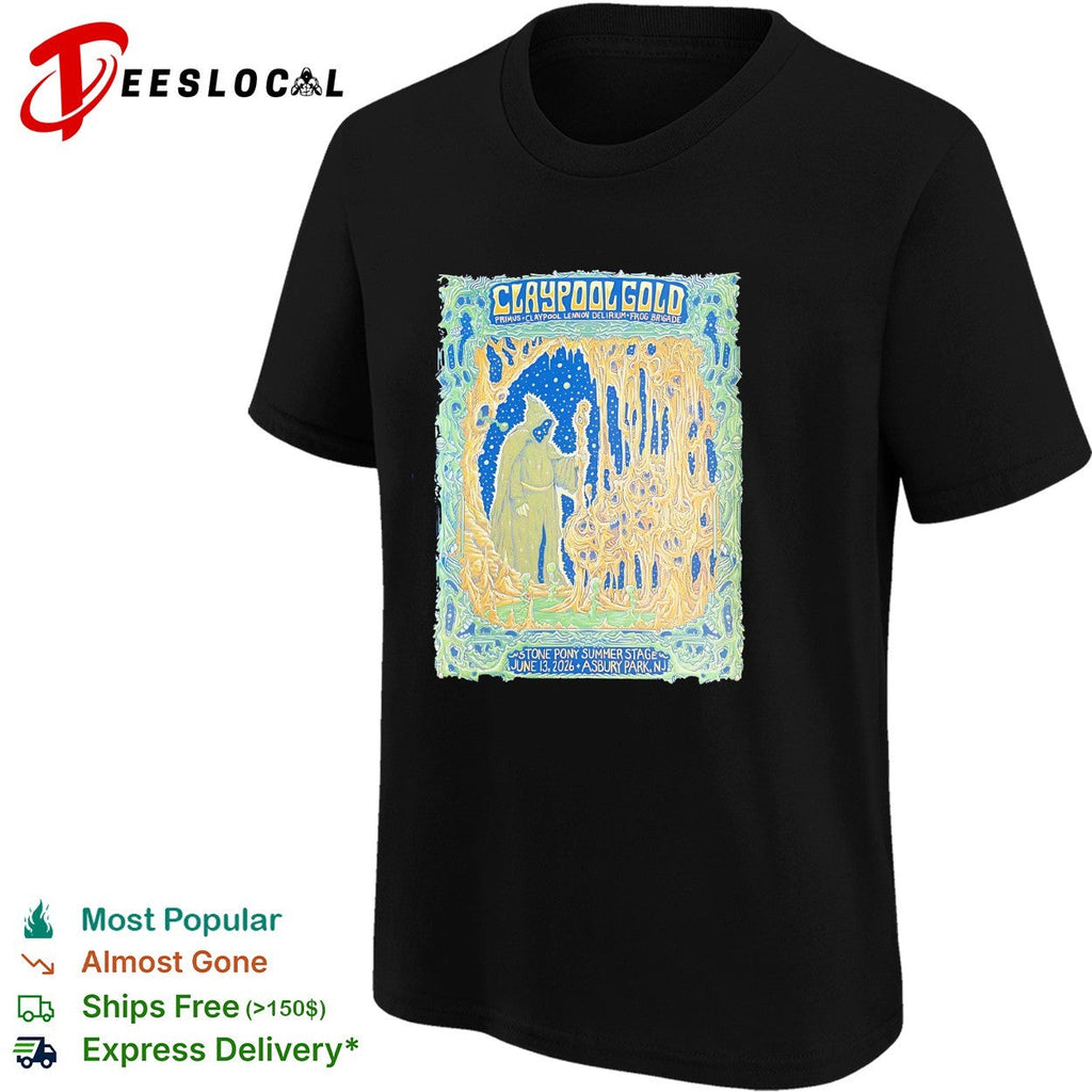 Claypool Gold Primus Claypool Lennon Delirium and Frog Brigade Asbury Park 2026 shirt Unisex
