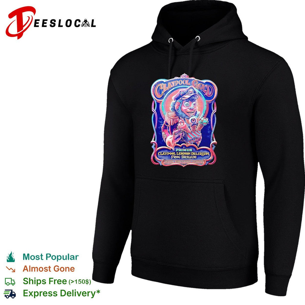 Claypool Gold Primus Claypool Lennon Delirium and Frog Brigade Columbus Ohio 2026 Event shirt