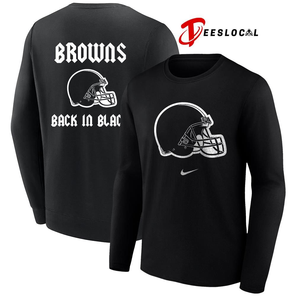 Cleveland Browns back in black logo shirt Unisex