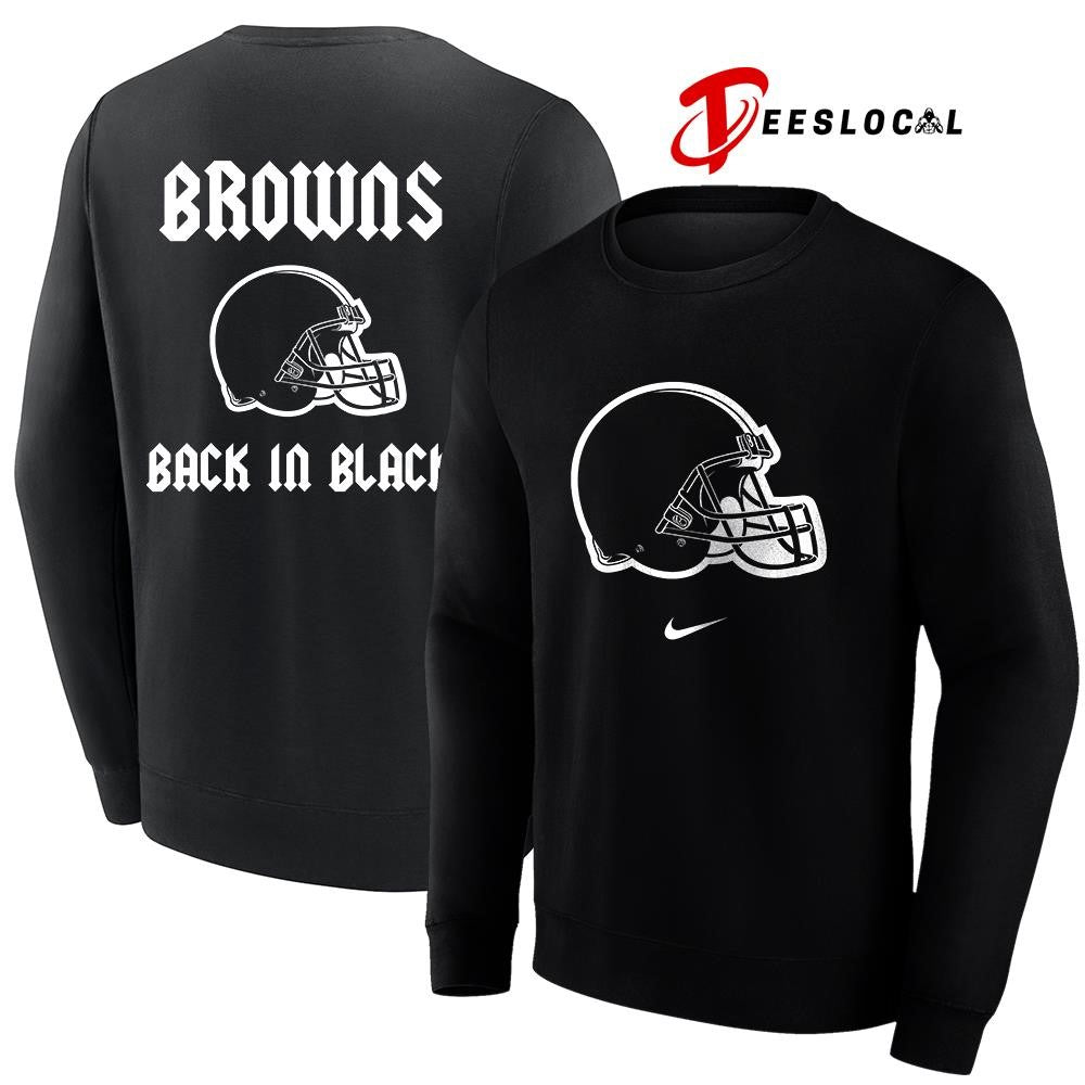 Cleveland Browns back in black logo shirt Unisex