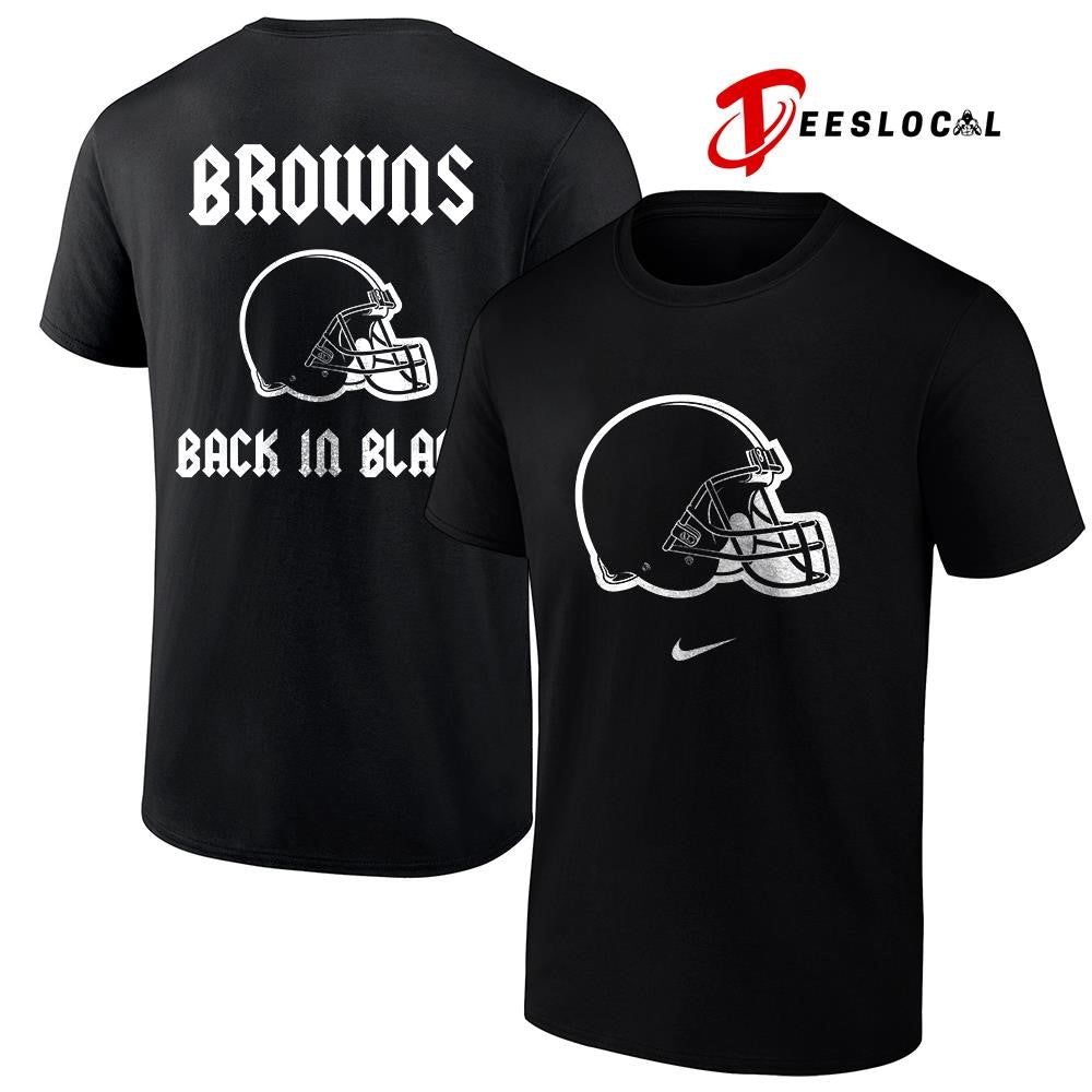 Cleveland Browns back in black logo shirt Unisex