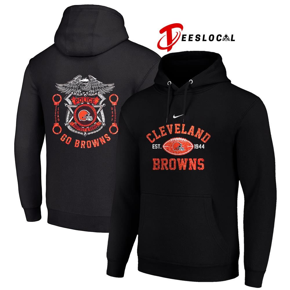 Cleveland Browns law enforcement tribute protect and serve logo shirt Unisex