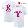 Cleveland Browns never ever giving up hope breast cancer awareness shirt Unisex