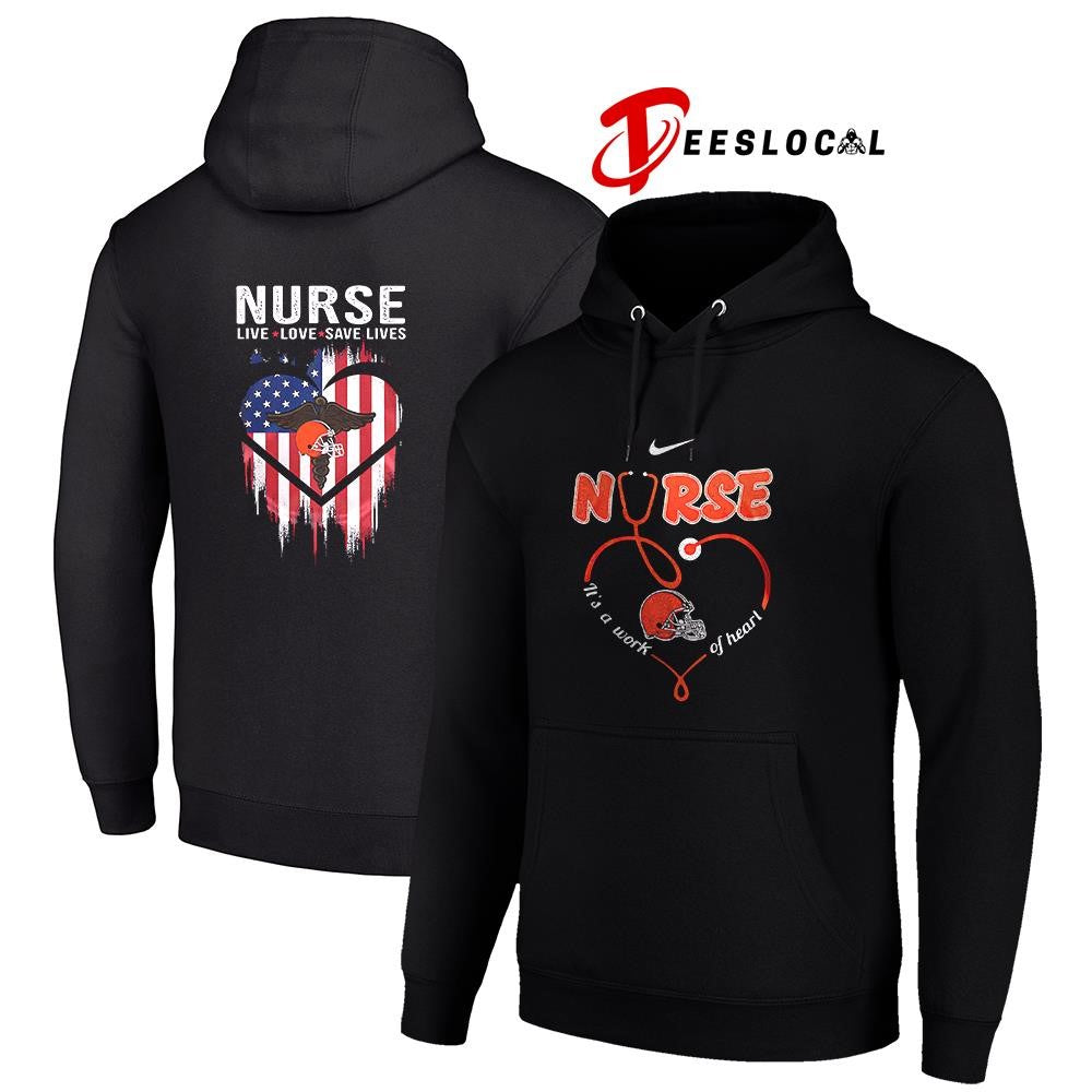 Cleveland Browns x Army nurse it’s a work of heart shirt Unisex