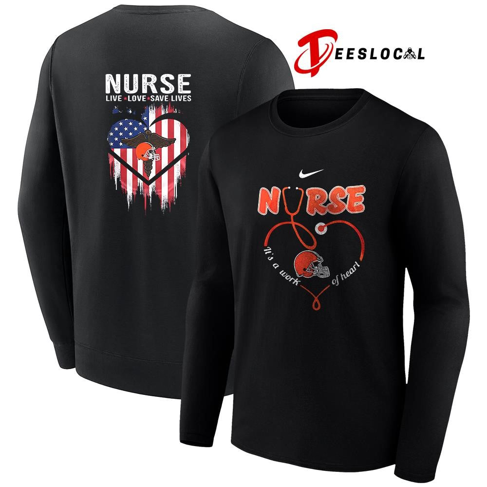 Cleveland Browns x Army nurse it’s a work of heart shirt Unisex