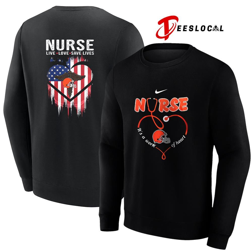 Cleveland Browns x Army nurse it’s a work of heart shirt Unisex