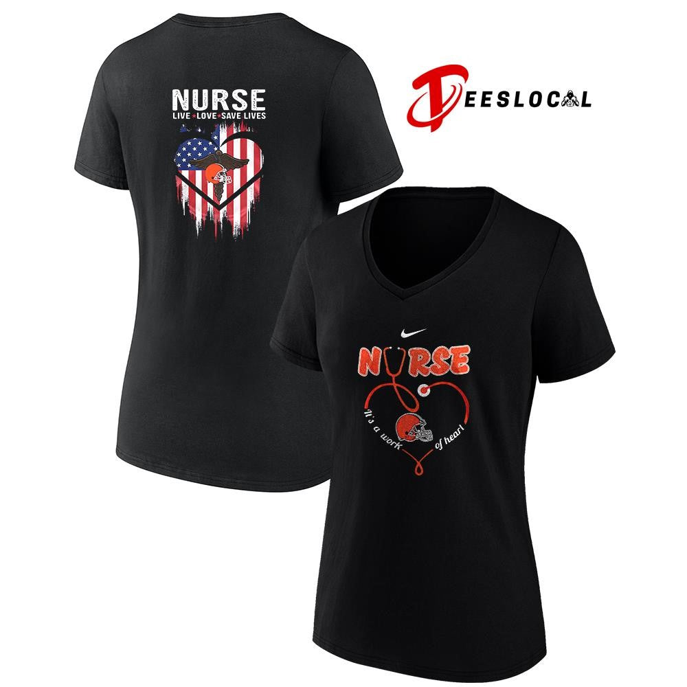 Cleveland Browns x Army nurse it’s a work of heart shirt Unisex
