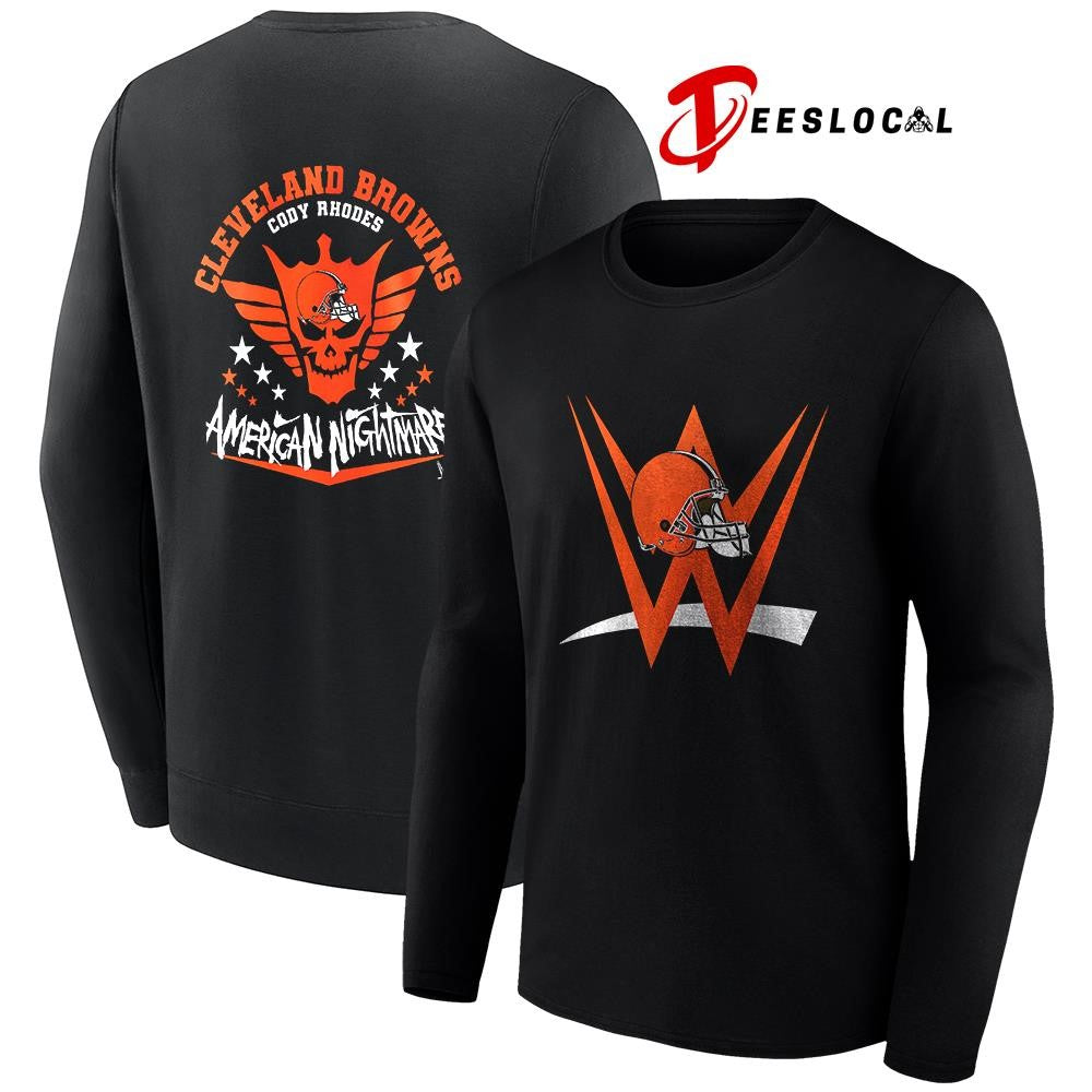 Cleveland Browns x Cody Rhones American nightmare logo shirt Unisex
