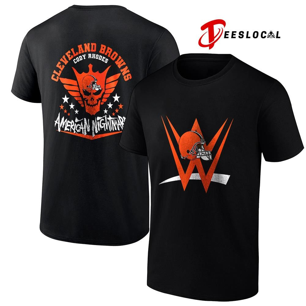Cleveland Browns x Cody Rhones American nightmare logo shirt Unisex