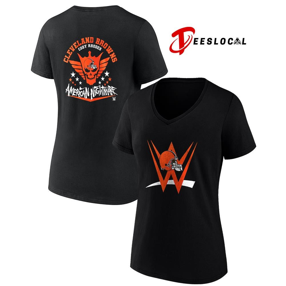Cleveland Browns x Cody Rhones American nightmare logo shirt Unisex