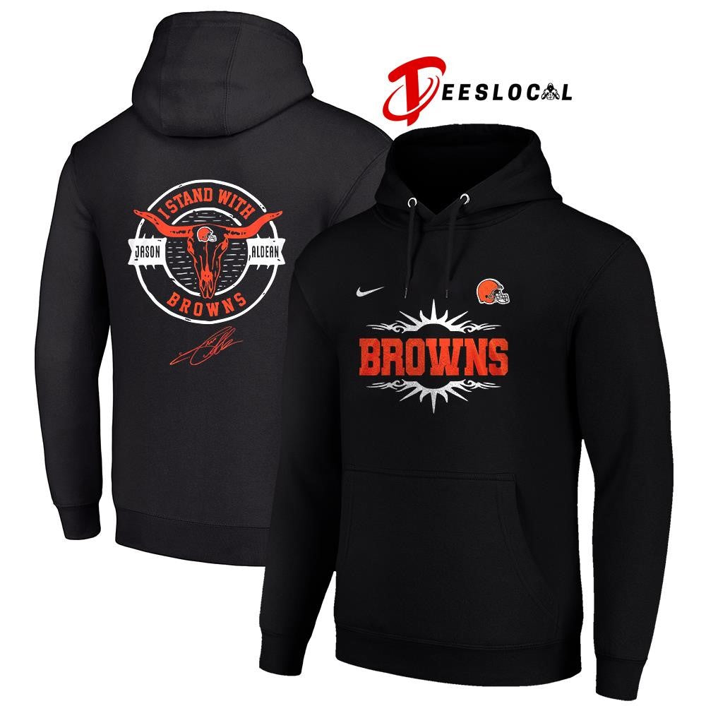 Cleveland Browns x Jason Aldean I stand signature logo shirt Unisex