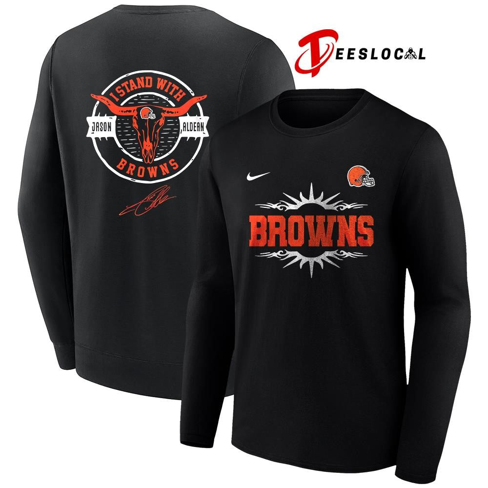 Cleveland Browns x Jason Aldean I stand signature logo shirt Unisex