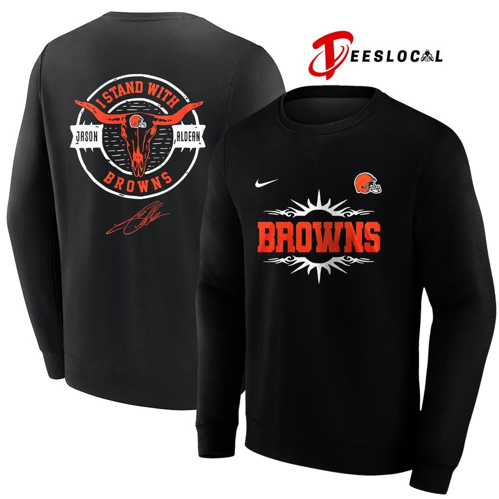 Cleveland Browns x Jason Aldean I stand signature logo shirt Unisex