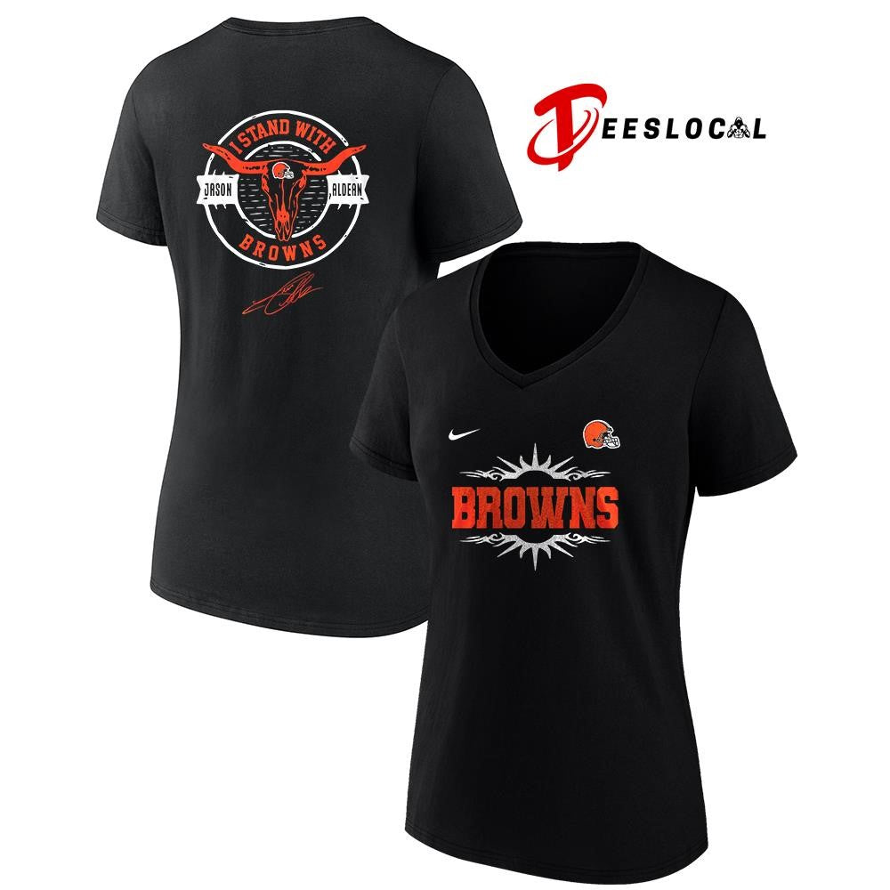 Cleveland Browns x Jason Aldean I stand signature logo shirt Unisex