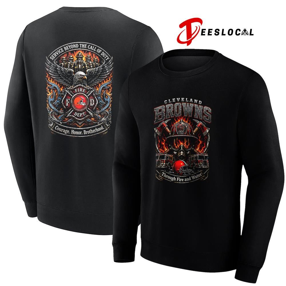Cleveland Browns x through fire and water service beyond the call of duty shirt Unisex