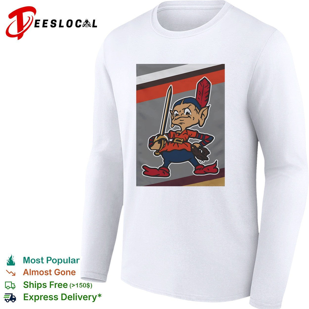 Cleveland Guardians sword warrior mascot vintage cartoon art shirt Unisex