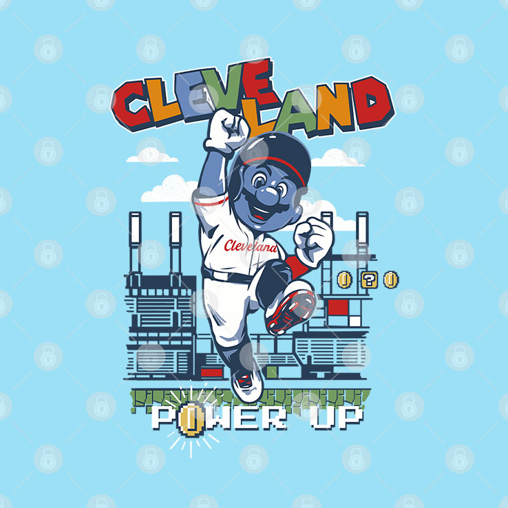 Cleveland Power Up T Shirt Unisex