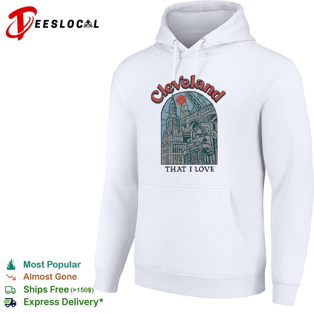 Cleveland That I Love city arch illustration art shirt Unisex