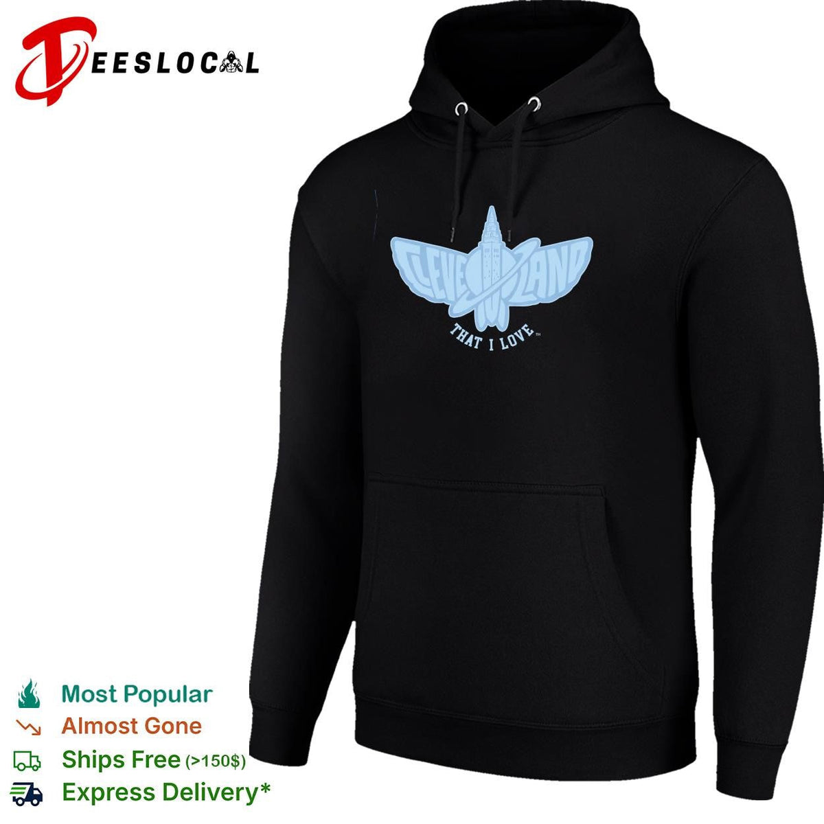 Cleveland That I Love city skyline moth butterfly logo shirt Unisex