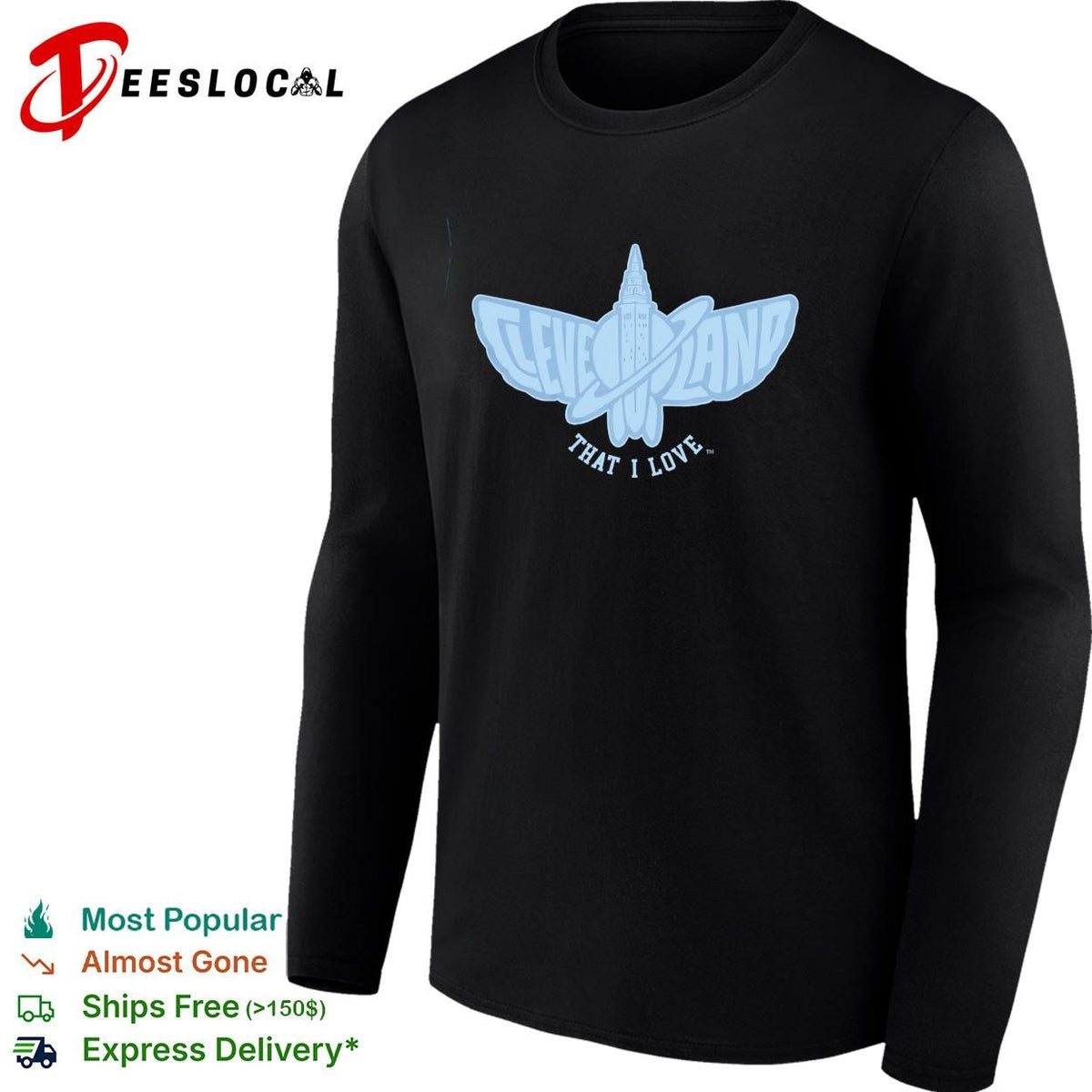 Cleveland That I Love city skyline moth butterfly logo shirt Unisex