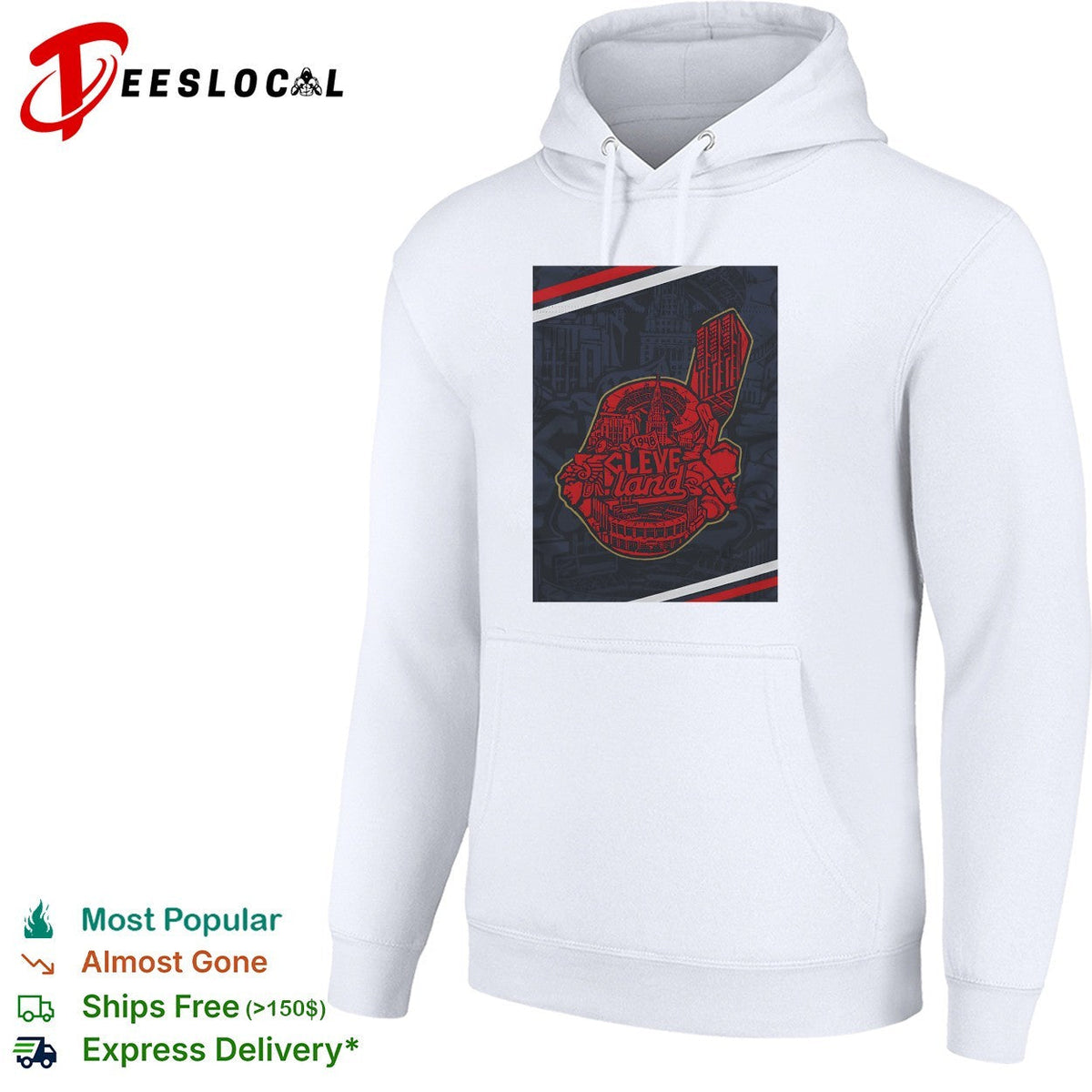 Cleveland baseball team city mosaic logo art shirt Unisex