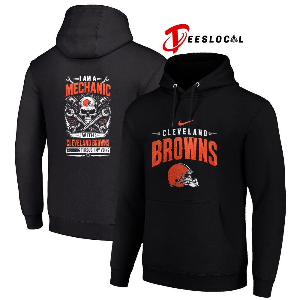 ClevelandBrownsIamamechanicrunningthroughmyveinsskeletonshirt Unisex