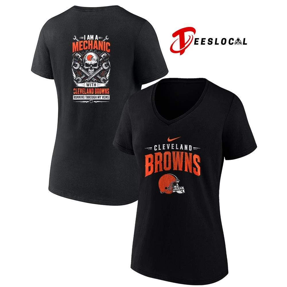 ClevelandBrownsIamamechanicrunningthroughmyveinsskeletonshirt Unisex
