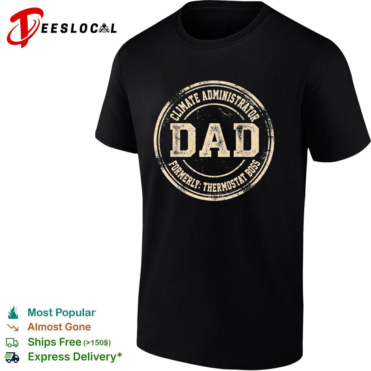 Climate Administrator Dad Formerly Thermostat Boss Funny Father Day Quote shirt Unisex