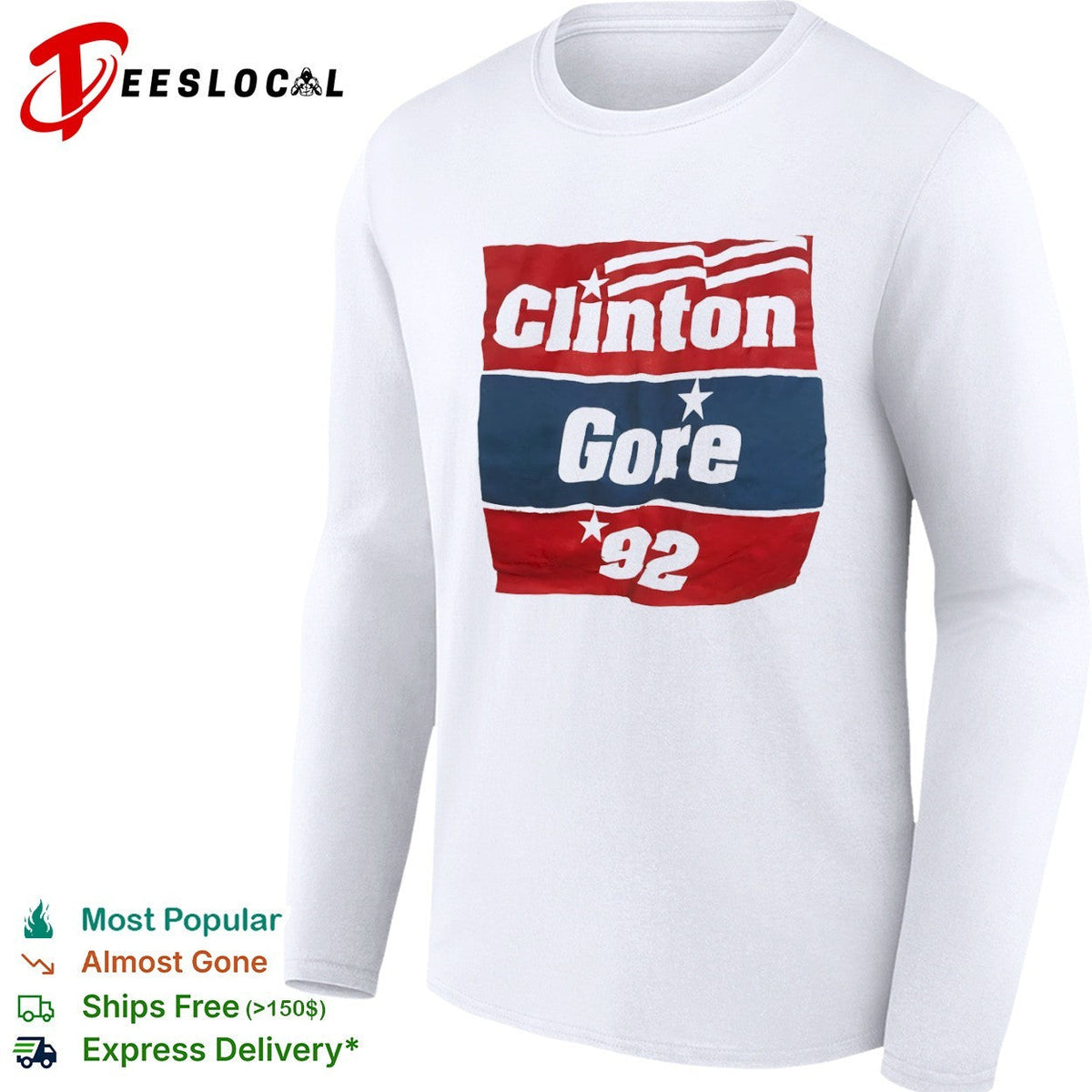 Clinton Gore 92 Election Products Landmark Products Corp Campaign Politics shirt Unisex