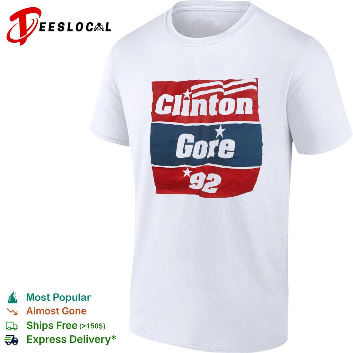 Clinton Gore 92 Election Products Landmark Products Corp Campaign Politics shirt Unisex