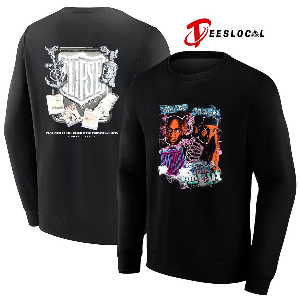 Clipse x Malice Pushat let God sort em out platinum on the block shirt Unisex