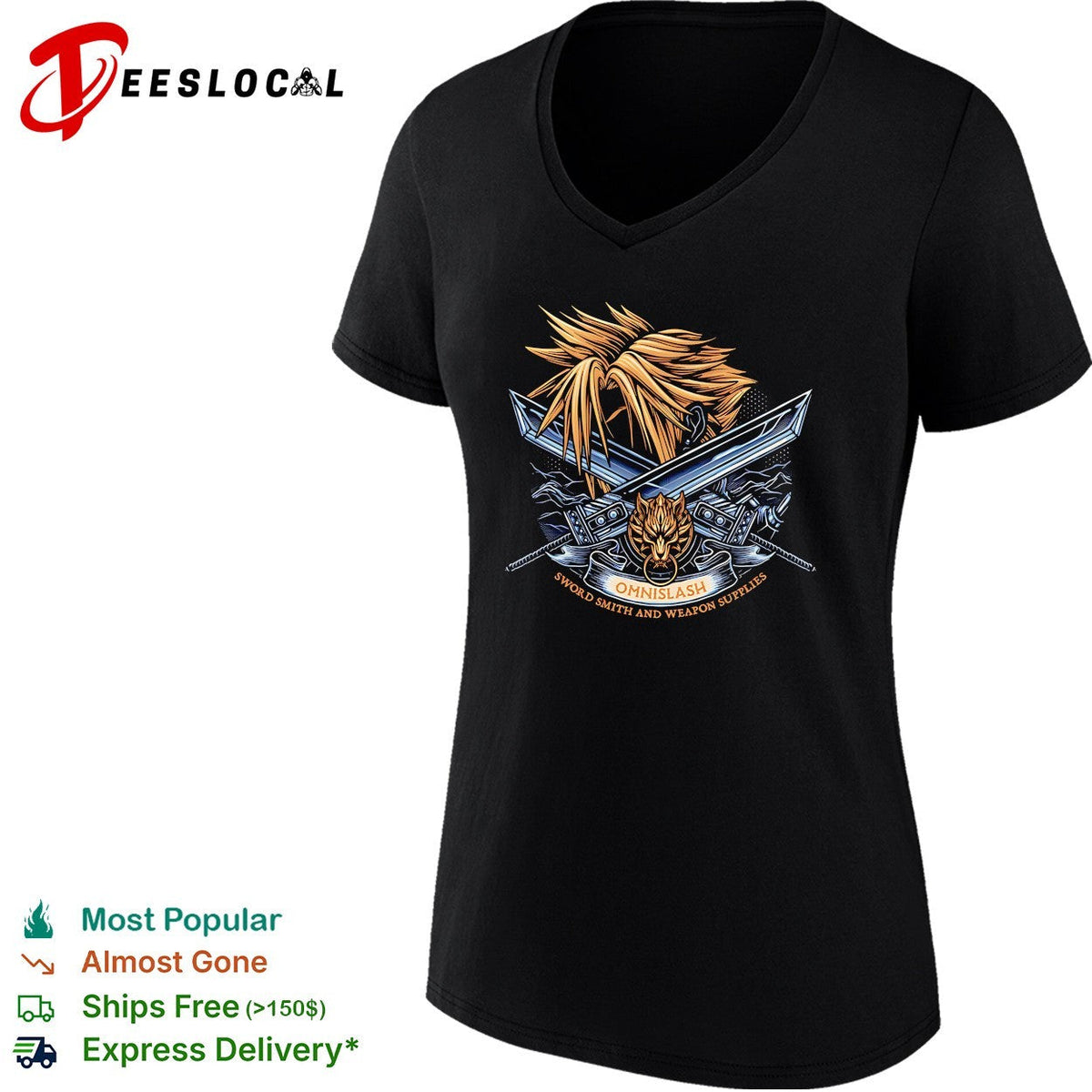Cloud Strife Final Fantasy VII Omnislash Sword Smith and Weapon Supplies shirt Unisex