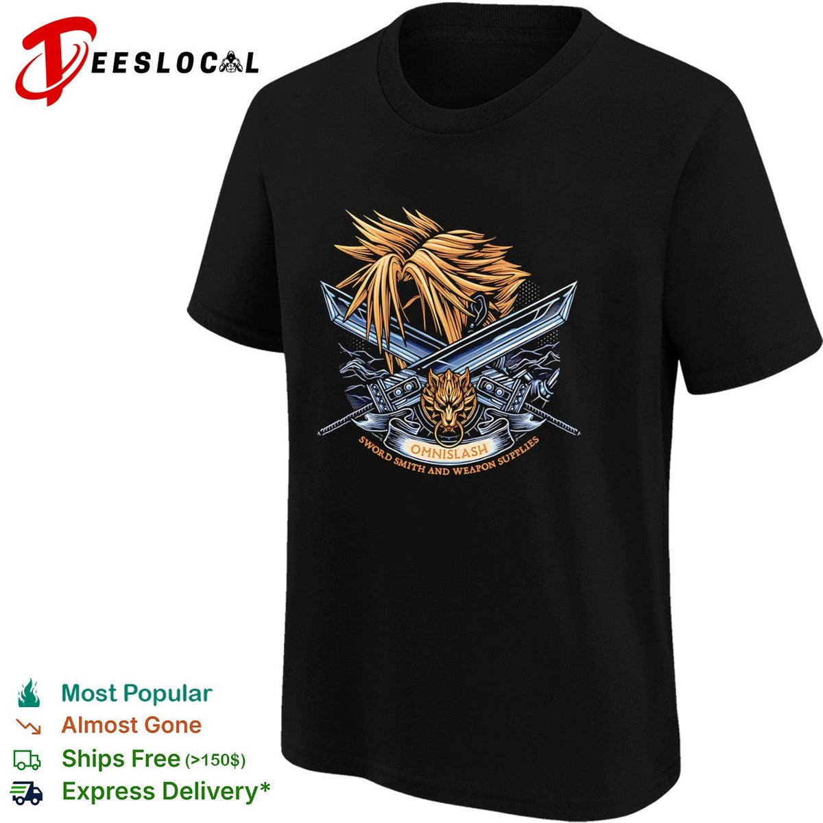 Cloud Strife Final Fantasy VII Omnislash Sword Smith and Weapon Supplies shirt Unisex