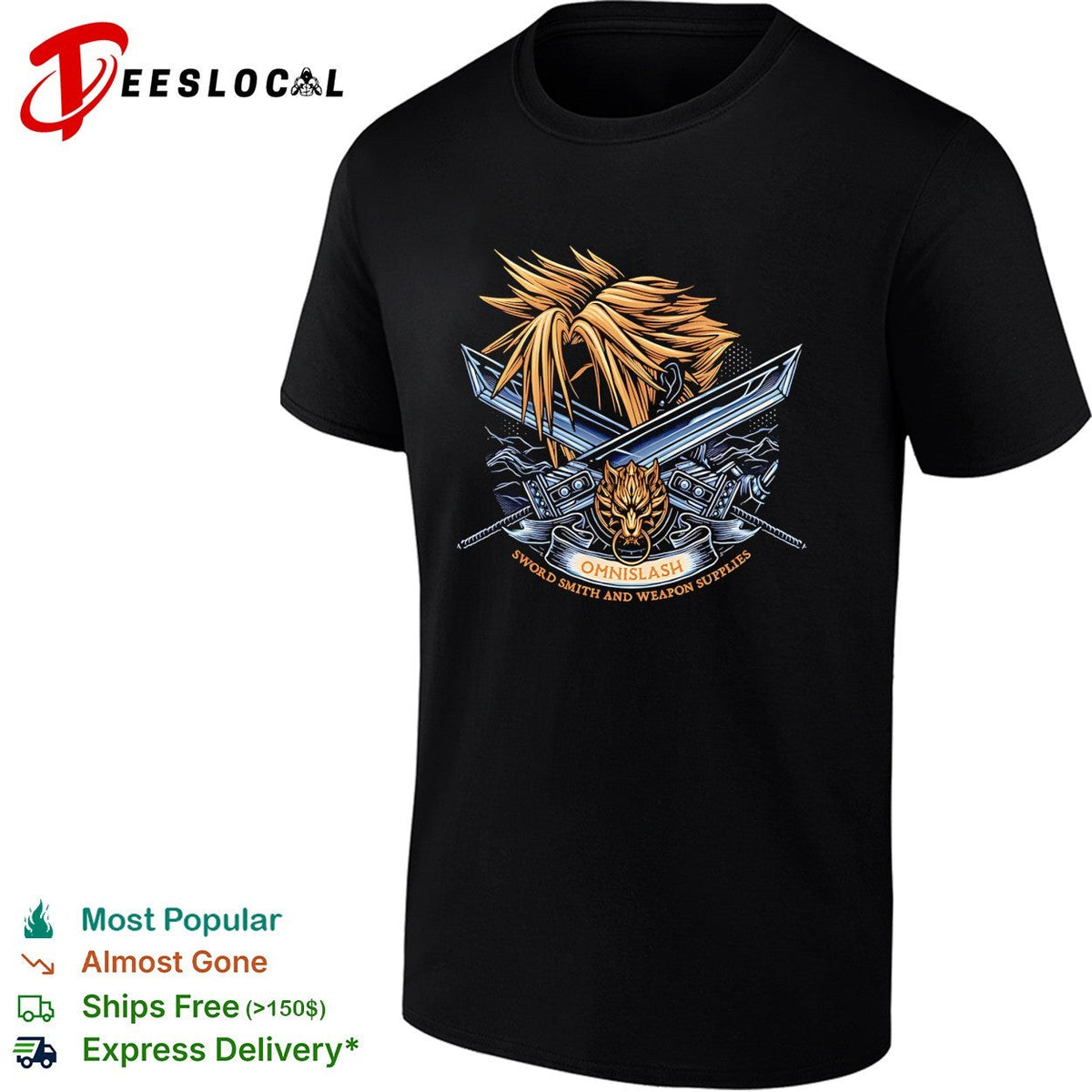 Cloud Strife Final Fantasy VII Omnislash Sword Smith and Weapon Supplies shirt Unisex