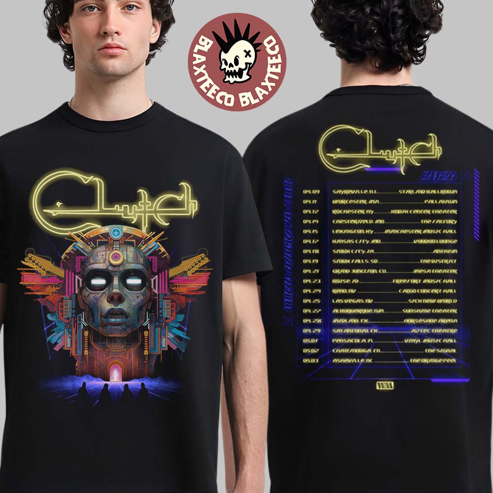 Clutch Suffer No Evil Tour 2026 Merch With Dates Back Two Sided Unisex