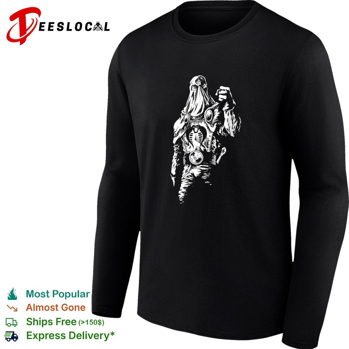 Cobra Commander G I Joe Retro High Contrast Hooded Leader Action Figure Fan shirt Unisex